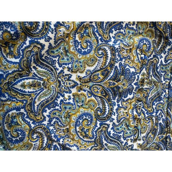 J. CREW dressy shorts, Size 8; Blue & Green Paisley print - Picture 6 of 11